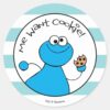 Cookie_Monster_Doodley_Graphic_Classic_Round_Sticker_1 Cookie Monster Doodley Graphic Classic Round Sticker