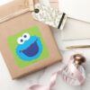 Cookie_Monster_Face_Square_Sticker_5 Cookie Monster Face Square Sticker