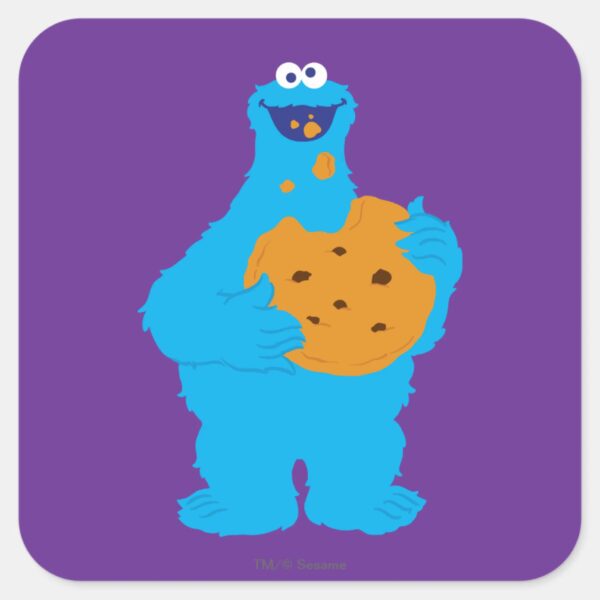 Cookie_Monster_Graphic_Square_Sticker_1 Cookie Monster Graphic Square Sticker