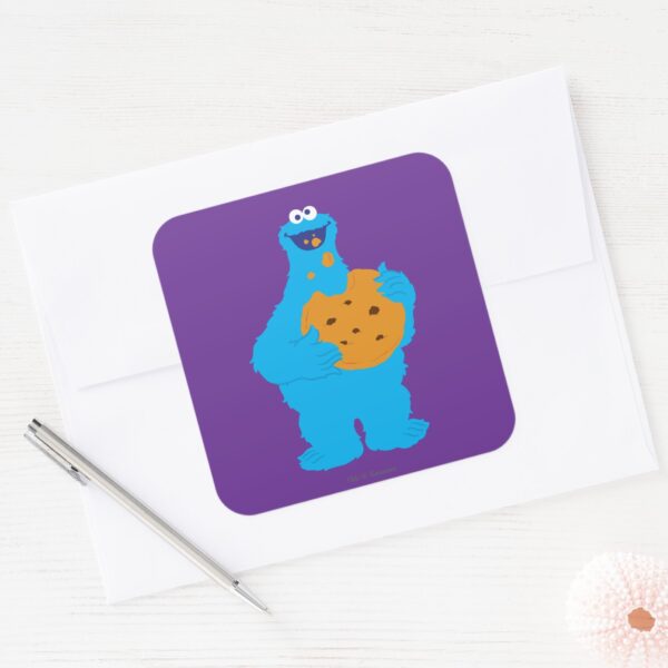 Cookie_Monster_Graphic_Square_Sticker_3 Cookie Monster Graphic Square Sticker