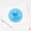 Cookie_Monster_Hugs_Classic_Round_Sticker_3 Cookie Monster Hugs Classic Round Sticker
