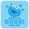 Cookie_Monster_Hugs_Square_Sticker_1 Cookie Monster Hugs Square Sticker
