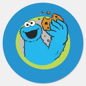 Cookie Monster Image Classic Round Sticker