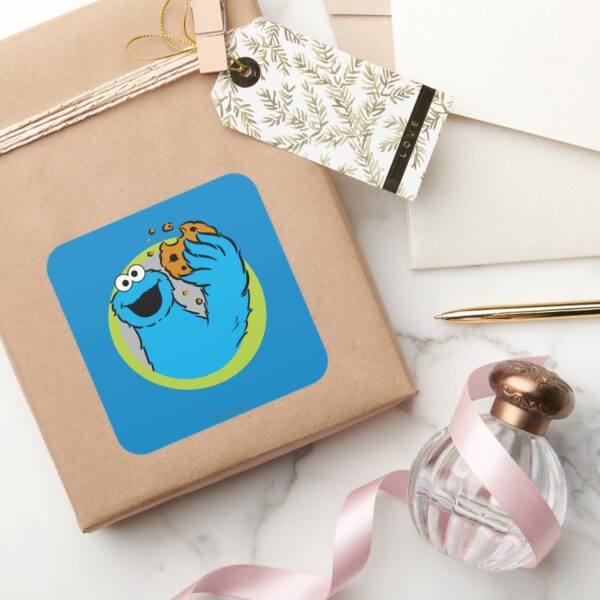 Cookie_Monster_Image_Square_Sticker_5 Cookie Monster Image Square Sticker