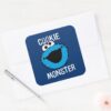 Cookie Monster Pattern Face Square Sticker