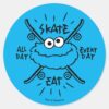 Cookie_Monster_Skate_Logo_-_Skate,_Eat,_24_7_Classic_Round_Sticker_1 Cookie Monster Skate Logo Skate Eat 24 7 Classic Round Sticker