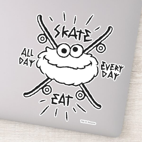 Cookie_Monster_Skate_Logo_-_Skate,_Eat,_24_7_Sticker_1 Cookie Monster Skate Logo Skate Eat 24 7 Sticker