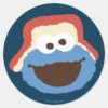 Cookie_Monster_Woodland_Face_Classic_Round_Sticker_1 Cookie Monster Woodland Face Classic Round Sticker