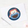 Cookie_Monster_Woodland_Face_Classic_Round_Sticker_3 Cookie Monster Woodland Face Classic Round Sticker