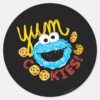 Cookie_Monster_Yum_Classic_Round_Sticker_1 Cookie Monster Yum Classic Round Sticker