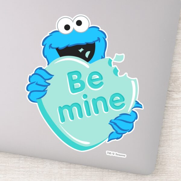 Cookie_Monster__Be_Mine__Valentine's_Heart_Candy_Sticker_1 Cookie Monster Be Mine Valentines Heart Candy Sticker