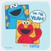 Cookie_Monster_&_Elmo___Ha_Ha_Yeah_Square_Sticker_1 Cookie Monster Elmo Ha Ha Yeah Square Sticker