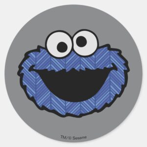 Cookie Monster 80s Throwback Classic Round Sticker