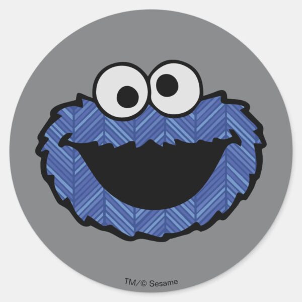 Cookie Monster 80s Throwback Classic Round Sticker