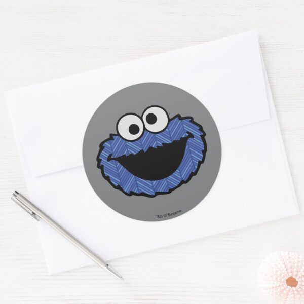 Cookie Monster 80s Throwback Classic Round Sticker