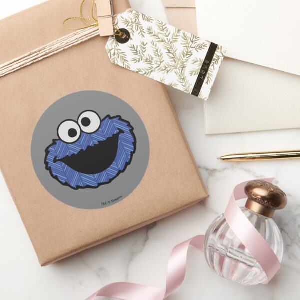 Cookie Monster 80s Throwback Classic Round Sticker
