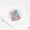 Cookie_Monster___B_is_for_Bacon_Classic_Round_Sticker_3 Cookie Monster B Is For Bacon Classic Round Sticker