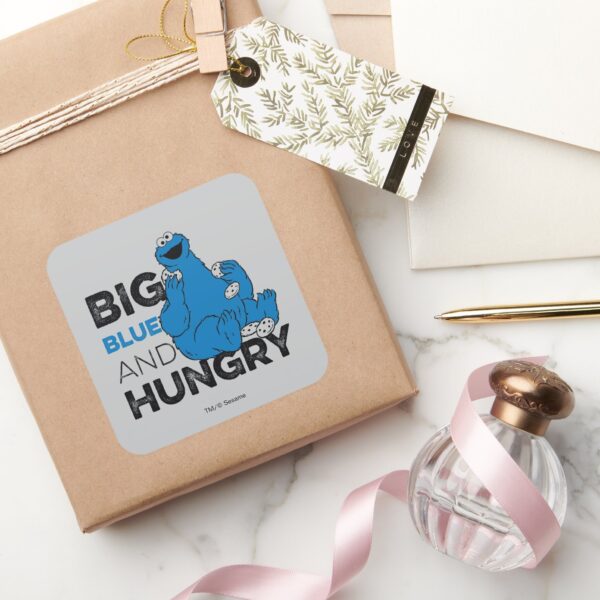 Cookie_Monster___Big_Blue_&_Hungry_Square_Sticker_5 Cookie Monster Big Blue Hungry Square Sticker