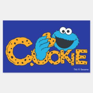 Cookie Monster Cookie Rectangular Sticker