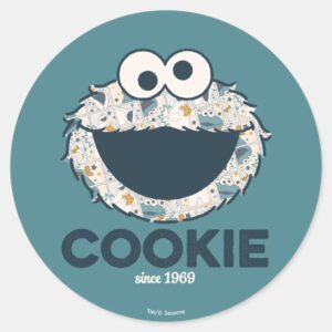 Cookie Monster Cookie Since 1969 Classic Round Sticker