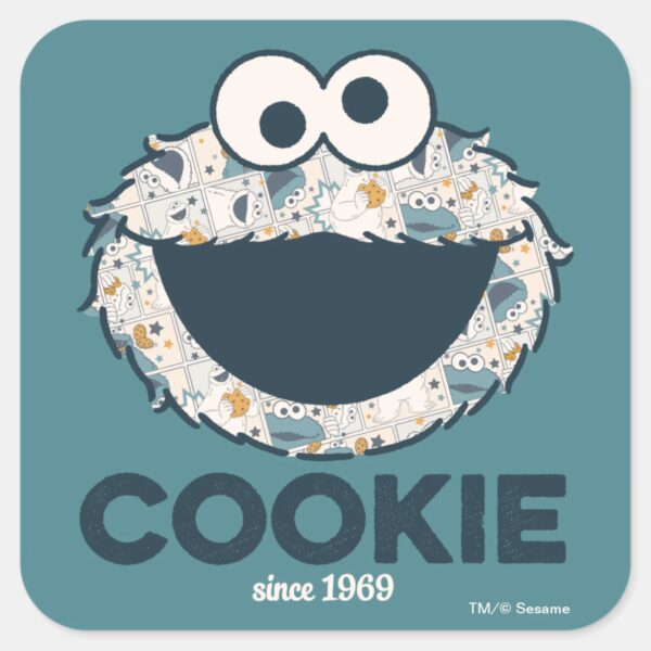 Cookie_Monster___Cookie_Since_1969_Square_Sticker_1 Cookie Monster Cookie Since 1969 Square Sticker
