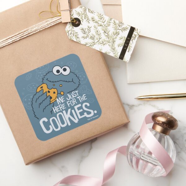 Cookie_Monster___Me_Just_Here_for_the_Cookies_Square_Sticker_5 Cookie Monster Me Just Here For The Cookies Square Sticker