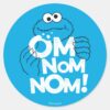 Cookie_Monster___Om_Nom_Nom!_Classic_Round_Sticker_1 Cookie Monster Om Nom Nom Classic Round Sticker