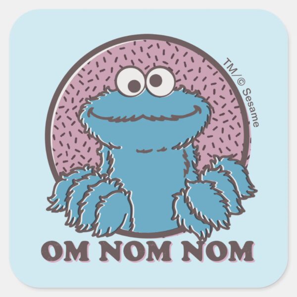 Cookie_Monster___Om_Nom_Nom_Square_Sticker_1 Cookie Monster Om Nom Nom Square Sticker
