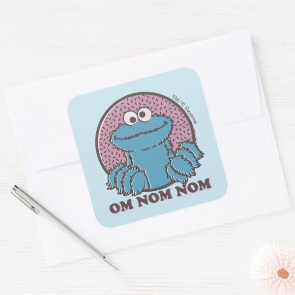 Cookie_Monster___Om_Nom_Nom_Square_Sticker_3 Cookie Monster Om Nom Nom Square Sticker