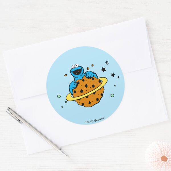 Cookie_Monster___Out_of_This_World_Classic_Round_Sticker_3 Cookie Monster Out Of This World Classic Round Sticker
