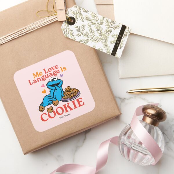 Cookie_Monster___Valentine's_Day_Quote_Square_Sticker_5 Cookie Monster Valentines Day Quote Square Sticker