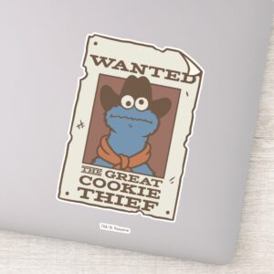 Cookie Monster Wanted Poster Sticker