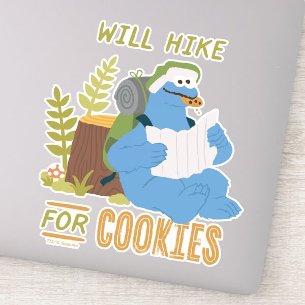 Cookie_Monster___Will_Hike_For_Cookies_Sticker_1 Cookie Monster Will Hike For Cookies Sticker