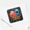 Cookie Monster And Elmo Trick Or Treat Square Sticker