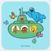 Cookie_Monster_and_Sesame_Pals_Submarine_Square_Sticker_1 Cookie Monster And Sesame Pals Submarine Square Sticker