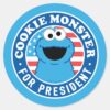 Cookie_Monster_for_President_Classic_Round_Sticker_1 Cookie Monster For President Classic Round Sticker