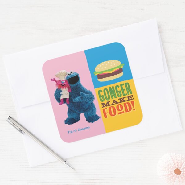 Cookie_Monster's_Foodie_Truck___Gonger_Make_Food_Square_Sticker_3 Cookie Monsters Foodie Truck Gonger Make Food Square Sticker