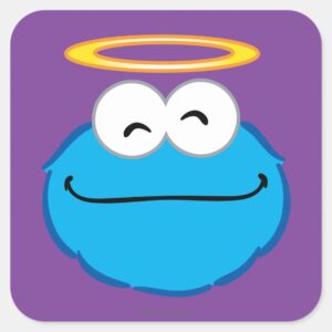 Cookie Smiling Face With Halo Square Sticker