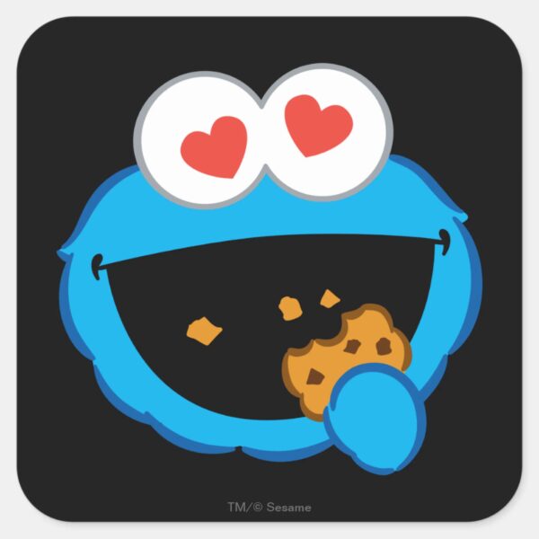 Cookie_Smiling_Face_with_Heart-Shaped_Eyes_Square_Sticker_1 Cookie Smiling Face With Heart Shaped Eyes Square Sticker