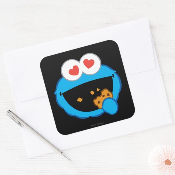 Cookie_Smiling_Face_with_Heart-Shaped_Eyes_Square_Sticker_3 Cookie Smiling Face With Heart Shaped Eyes Square Sticker