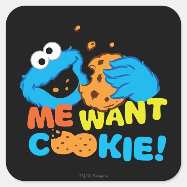 Cookie_Wants_Cookie_Square_Sticker_1 Cookie Wants Cookie Square Sticker