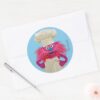 Cookie's_Monster_Food_Truck___Gonger_Posing_Classic_Round_Sticker_3 Cookies Monster Food Truck Gonger Posing Classic Round Sticker