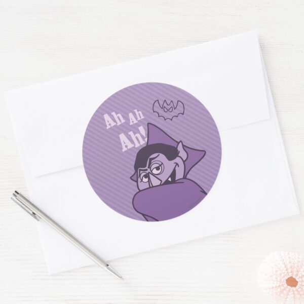 Count_von_Count_-_Ah_Ah_Ah!_Classic_Round_Sticker_3 Count Von Count Ah Ah Ah Classic Round Sticker