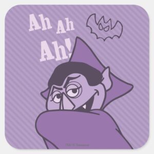 Count_von_Count_-_Ah_Ah_Ah!_Square_Sticker_1 Count Von Count Ah Ah Ah Square Sticker