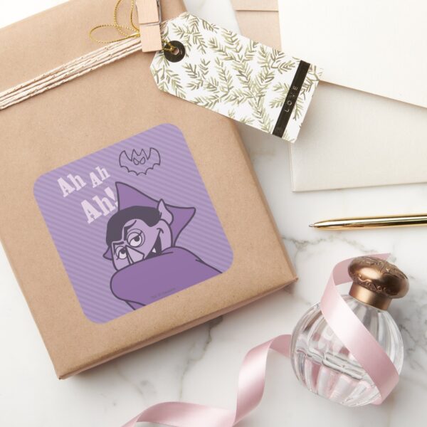 Count Von Count Ah Ah Ah Square Sticker