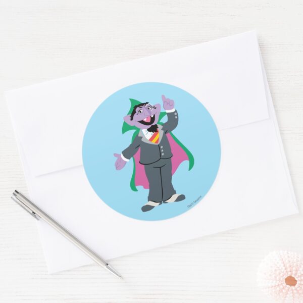 Count_von_Count_Classic_Style_Classic_Round_Sticker_3 Count Von Count Classic Style Classic Round Sticker
