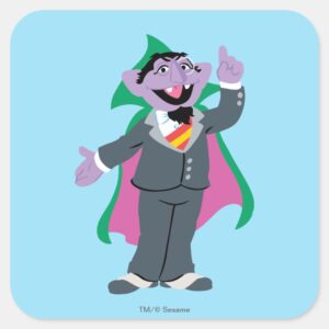 Count_von_Count_Classic_Style_Square_Sticker_1 Count Von Count Classic Style Square Sticker