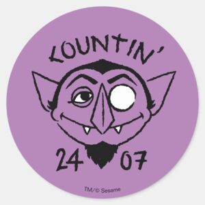 Count Von Count Skate Logo Countin 24 7 Classic Round Sticker
