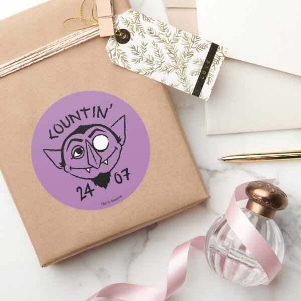 Count_von_Count_Skate_Logo_-_Countin'_24_7_Classic_Round_Sticker_5 Count Von Count Skate Logo Countin 24 7 Classic Round Sticker