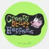 Courage The Cowardly Dog Creepy Stuff Happens Classic Round Sticker
